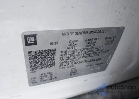 2019 Buick Enclave Fwd Preferred z USA, uszkodzony, nr VIN 5GAERAKW7KJ314150